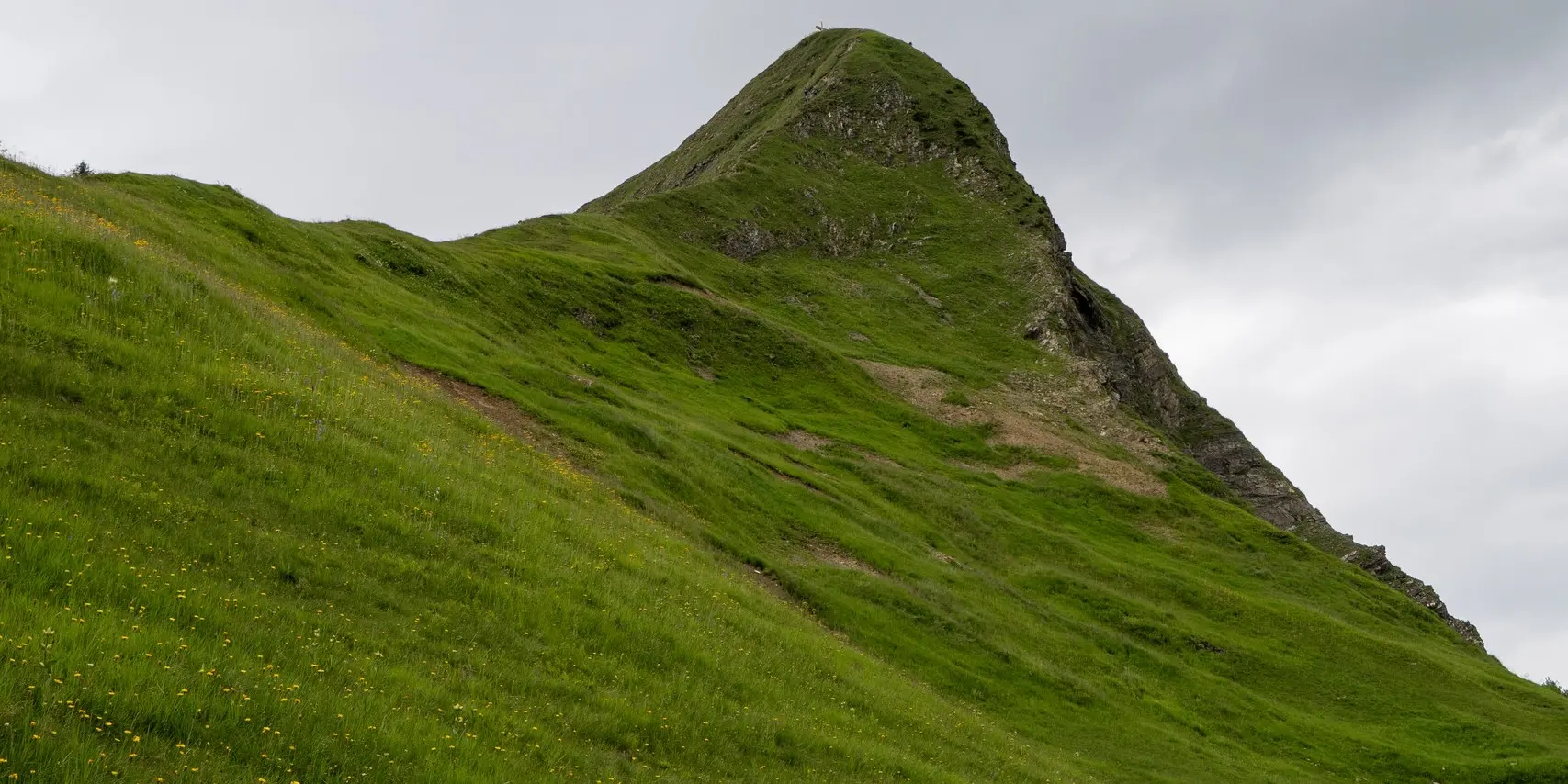 Green mountain peak