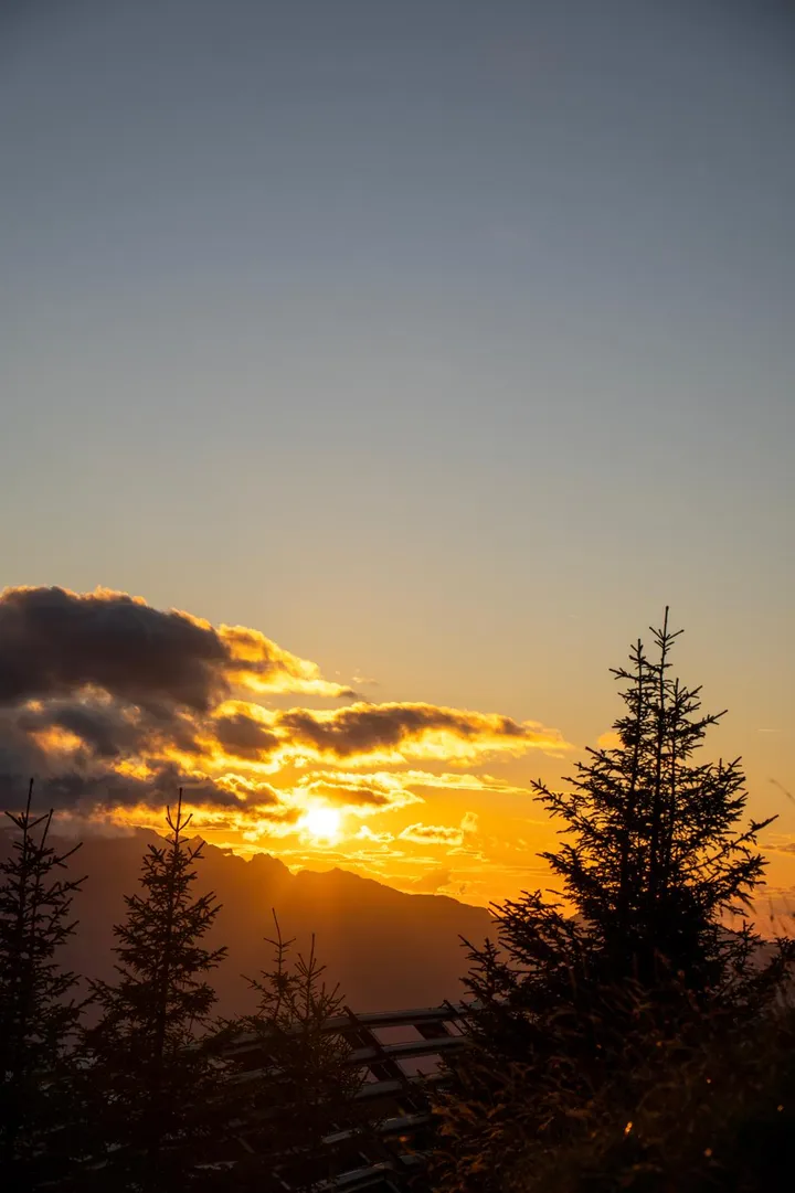 Abendrot über den Bergen